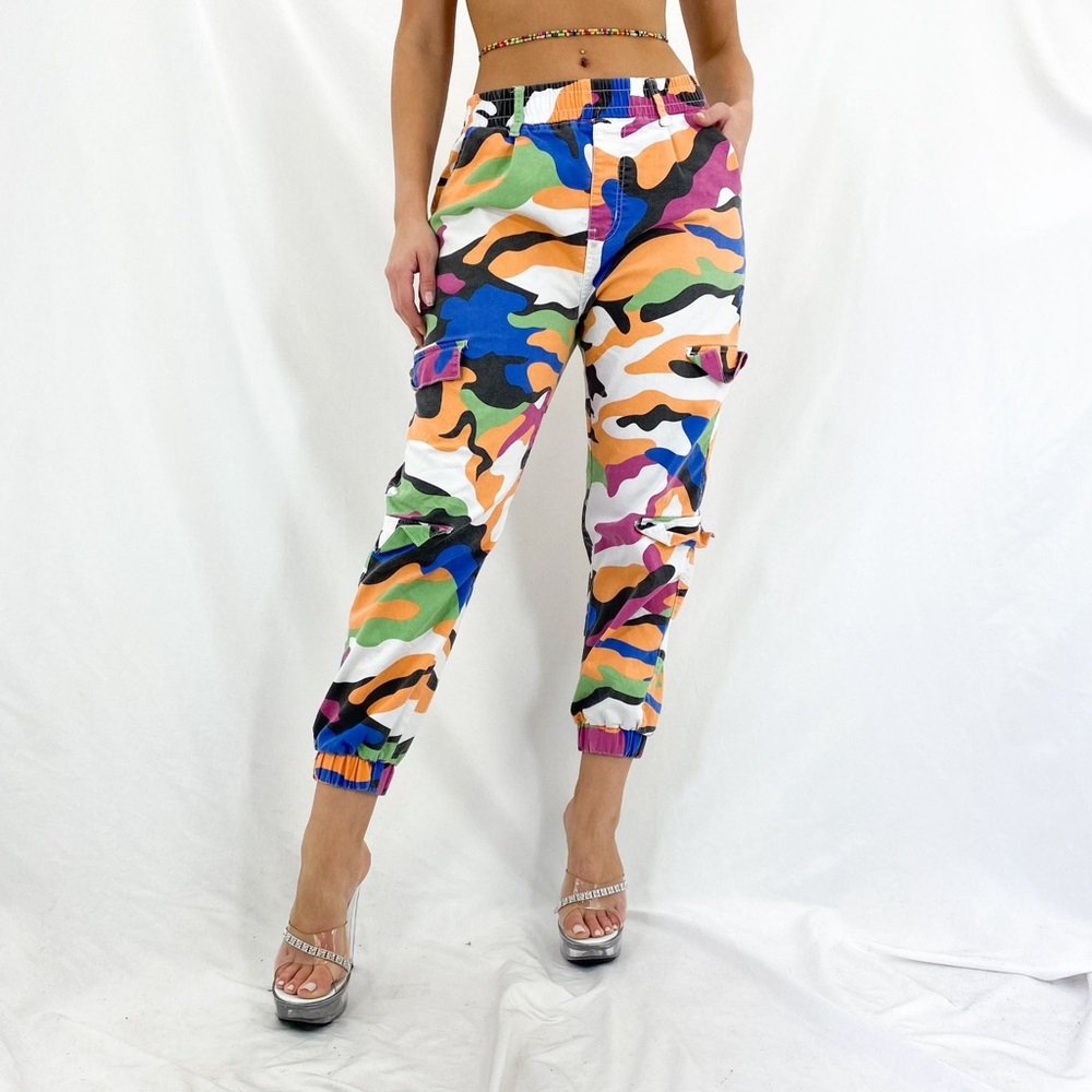 VIP Vintage Y2K Artsy Paint Drip Camo Joggers